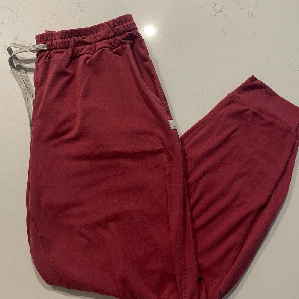 Vuori Maroon Jogger Sweatpants- Losing Stitching (priced accordingly)